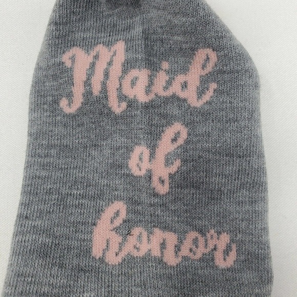 NEW Bridal Socks Lot Of 3 Bride Bridesmaid Maid Of Honor Gray Ankle US Size 5-8 - Picture 2 of 6